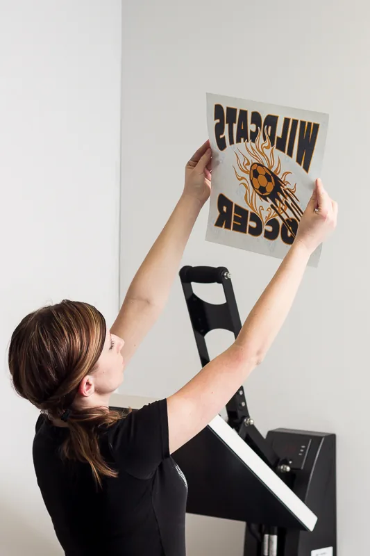 Freshly pressed team banner transfer